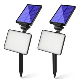 Aionarew Solar Outdoor Lights, Landscape Spotlights Outdoor 48 LEDs Solar Spotlight Waterproof Powered Adjustable, 400 Lumens Outdoor Wall Lights for Lawn Garden Patio Deck Yard Driveway,2 Pack