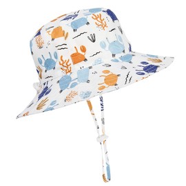 Durio Baby Bucket Hat for Boys Girls UPF 50 + Sun Protection Hat for Toddlers Wide Brim Sun Hat for Kids Toddler Baby Infant Crab 2-4T