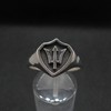 Sterling Silver Ring Poseidon Symbol Trident Solid Genuine Hallmarked 925