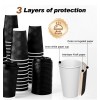 Insulated Disposable Coffee Cups with Lids No straw 12 oz