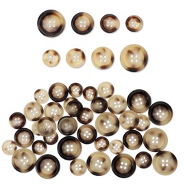 Buttons for Crafting 40 Pcs Buttons for Clothes Mixed Resin Sewing Buttons 2 Styles 4sizes Buttons for Sewing 4 Hole Flatback Coat Buttons Shirt Buttons Pants Button Elegant Buttons for Crafts Blazer