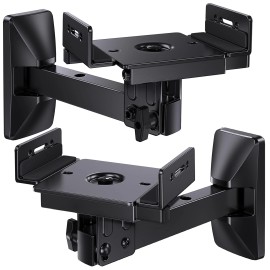 Pipishell Speaker Wall Mounts, Dual Side Clamping Bookshelf Speaker Mounting Bracket, S...