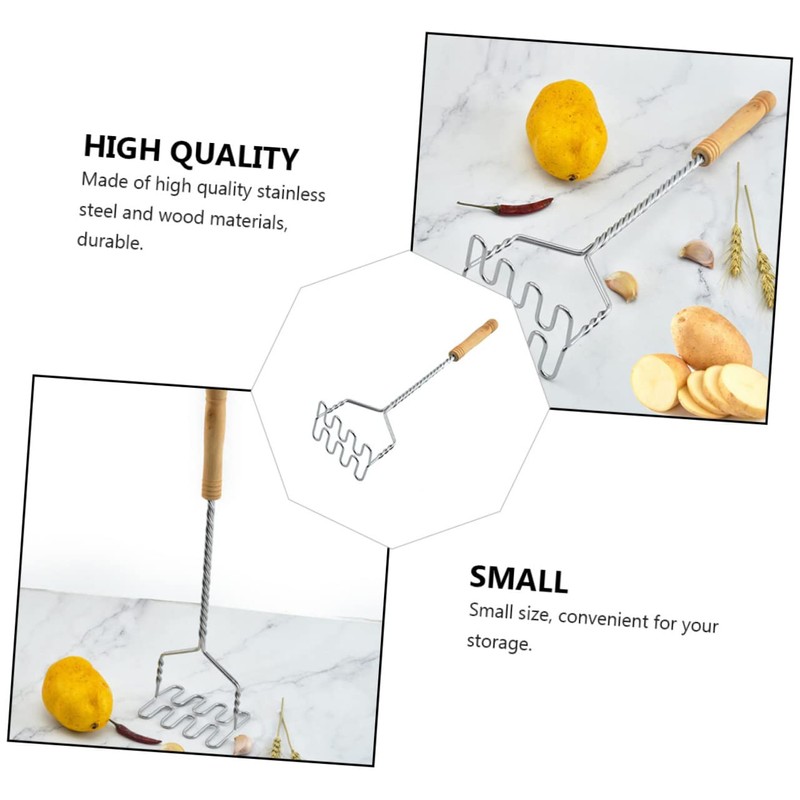 CIYODO Kitchen Essential Stainless Steel Potato Presser Manual Potato Masher