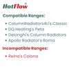 Hot Flow Single Traffic White Column Radiator Foot - 100mm