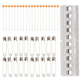 Fiskars Fastening 50 Piece Sewing Kit, Clear/Orange