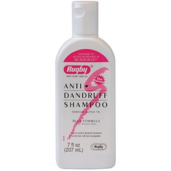 Rugby Selenium Sulfide Anti-Dandruff Shampoo 7 oz (Pack of 3)
