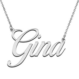 HUAN XUN Name Necklace My Best Friendship Jewelry Gifts for Gina