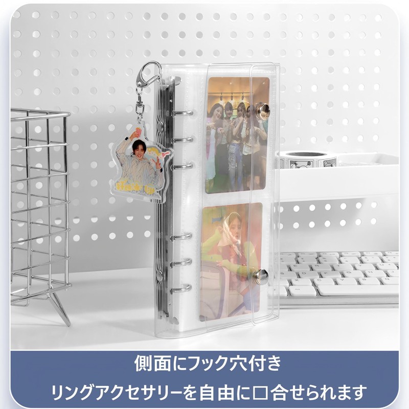 Virtarlux Clear Sticker Book Transparent Girls Removable A6 Sticker Binder