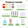 ACRNIGHEET 6PCS Crochet Kit for Beginners Cute Chicken Keychain Crochet