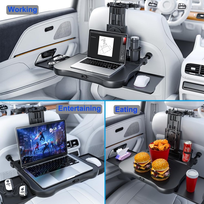 FANXIN Car Back Seat Tray with Extendable Table, Car Desk