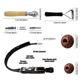 Yuqutum Tire Repair Patch Tools, Include 2500rpm Heavy Duty Low Speed Tire Buffer, Tire Buffing Wheels 42 mm 55mm, Tire Patch Roller Scraping Cutter