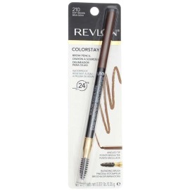 Revlon Colorstay Brow Pencil 210 Soft Brown Pack of 2 Waterproof 24 Hours