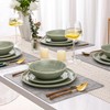 AmorArc Ceramic Dinnerware Sets,Handmade Reactive Glaze Plates and Bowls Set,Highly