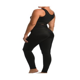 InstantFigure Compression Hi Waist Leggings 1WPL028 Black / 5X