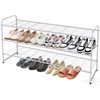 KEETDY 3-Tier Long Shoe Rack for Closet Metal Shoe Organizer