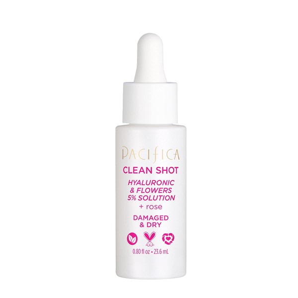 Pacifica Clean Shot Hyaluronic and Flowers 5 Percent Solution Unisex 0.8 oz