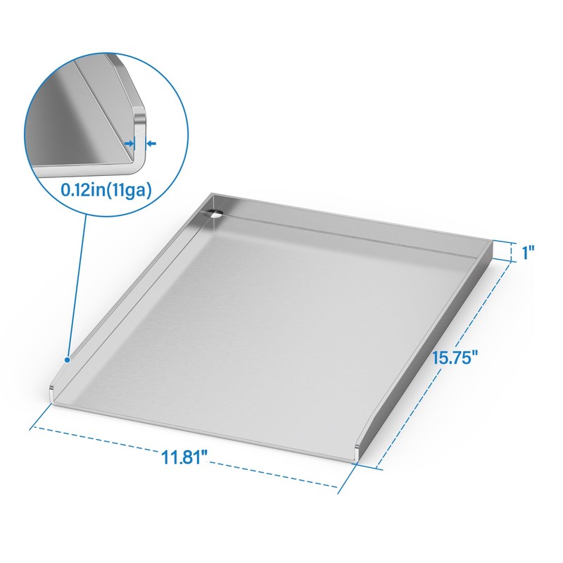 Stanbroil Universal Stainless Steel Griddle Pan for Outdoor Grill Stove