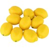 Fxieng 6 Pcs Yellow Mini Lemon Decor Fake Fruit Home