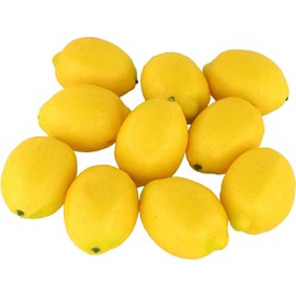 Fxieng 6 Pcs Yellow Mini Lemon Decor Fake Fruit Home Party Festival Decoration Props，Quality and Creative House Kitchen Party Decoration Artificial Lemon Home Décor Products