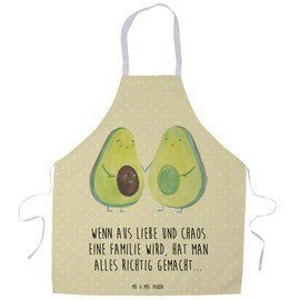 Mr. & Mrs. Panda Cooking Apron Avocado Couple - Gift, Avocuddle, Kitchen Apron, Family, Veggie, Baby Shower, Children, Vegan, Avocados, Baking Apron, BBQ Apron, Healthy, Bib Apron, Birth, yellow