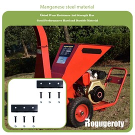 Rogugeroty 1901824 1908600 Chipper Blade Knife Replace Sharp Edge Troy Bilt 1908600 1900104 1901303 W2030905 47278 47279 47282 47287,Steel Forging (Set of 2)