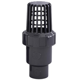 AZ-FRONT VP25 Ball Foot Valve for PVC Piping (1.3 inch (32 mm)) Foot Valve, Check Valve, Pump, Bottom Valve, Strainer, Gray
