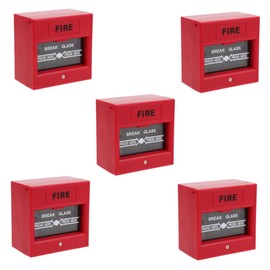 TEHAUX 5pcs Emergency Door Release Button Glass Break Alarm Switch User Friendly Safety Device for Firefighting Security Quick Activation for Critical Situations Versatile Alarm System