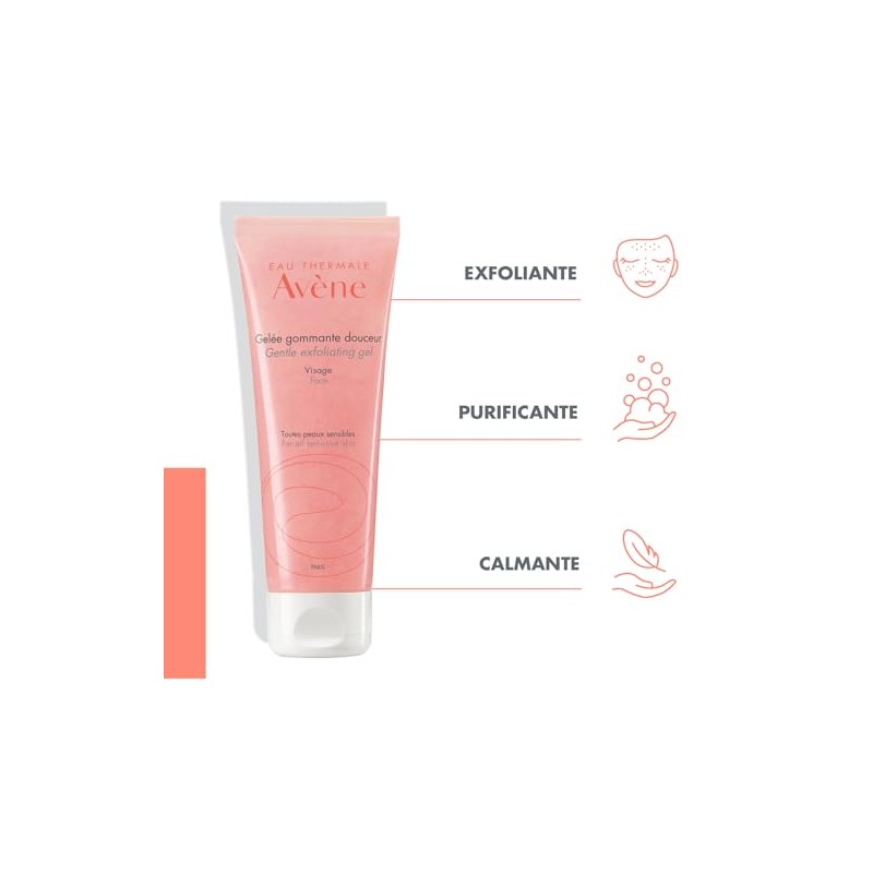 Avene Gel Exfoliante Facial Suave, Piel Sensible, 75ml