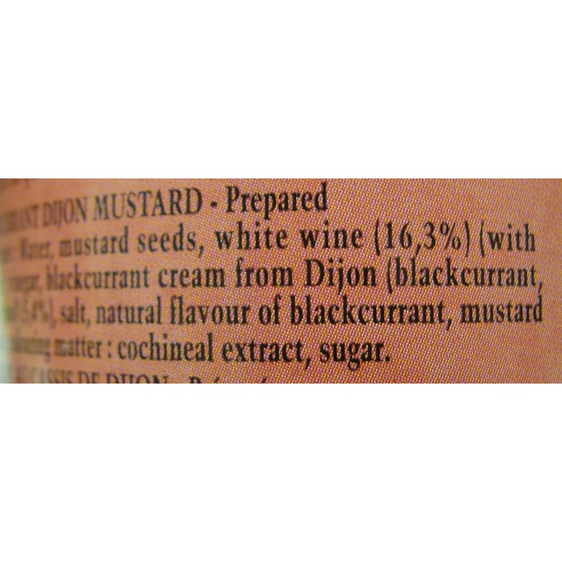 Black Currant (Cassis) Mustard Fallot French Dijon Mustard 7 oz,One
