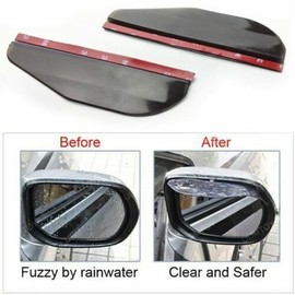 lionautoparts 2x Smoke Rear View Side Mirror Flexible Visor Shade Rain Water Guard Protector