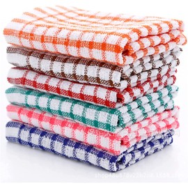 MAS International Vintage Kitchen Terry Tea Towels, 100% Cotton Pack of 3 Quick Drying Machine Washable Dish Cleaning, Hand Cloths