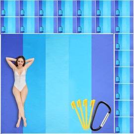 Beach Blankets Sandproof 78 x 82 Inch Bulk Large Waterproof Beach Mat for 1-6 Adults Oversized Sand Free Beach Blanket with Stakes Climbing Hook Storage Bags for Travel Camping Picnic Hiking (20 Sets)