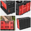 50L Collapsible Utility Crate, Hand Trucks Foldable Storage Bin Organizer,