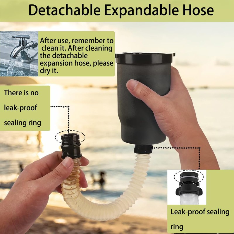 Portable Beer Funnel Cup With Detachable Expandable Hose, Can Cooler,