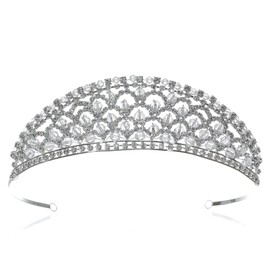 SAMKY Royal Dutchess Rhinestone Crystal Beaded Tiara Crown T1294