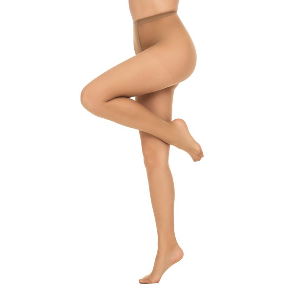Veluk Sheer Pantyhose for Women Lite 20 Denier With Shorts,