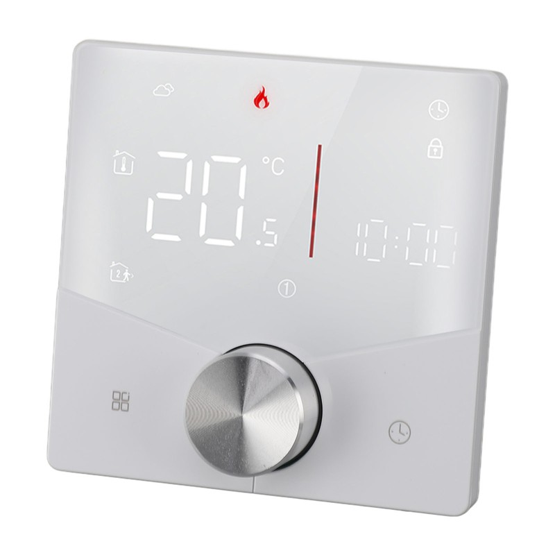 Smart Digital Thermostat 5A AC 95‑240V IP20 White Adjustable Backlight