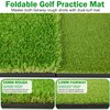 MONOJOY Golf Hitting Mat – 16"x23" Dual-Turf Foldable Golf Practice