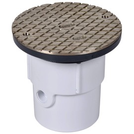 Oatey 74157 PVC General Purpose Cleanout with 6-Inch NI Cover, 3-Inch or 4-Inch