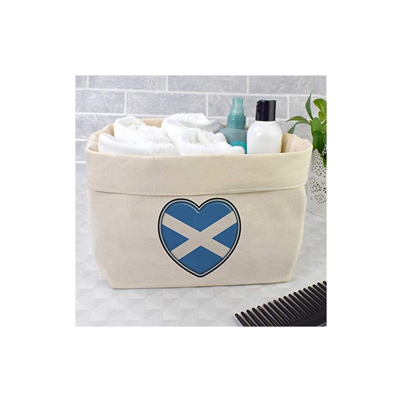 Large 'Scotland Flag Heart' Canvas Organiser/Storage Bag (OR00025487)