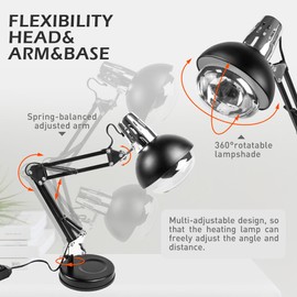 DUEBEL Heating Lamp for Candy Making –Affordable Candy Heater Perfect for Beginners in Sugar Art, Baking, and Confectionery - Black & Silver Plating