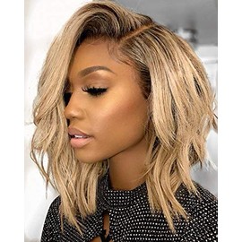 BeiSDWig Short Afro Curly Bob Wig Bob Wigs for Black Women Curly Synthetic Hair Wig Short Curly Bob Hairstyles