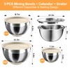 Nicdiet Mixing Bowls with Airtight Lids, Stainless Steel Mixing Bowl