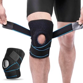 Rodilleras Deportivas,Ortopedica de Compresión Elástica Ajustable,Protector Estabilizador de Rodilla,Rodillera Soporte Menisco y Ligamentos,para Gym,Correr,Deporte,Levantamiento de Pesas,Entrenamiento