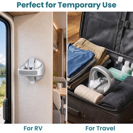Shower Grab Bars,Suction Handles,Upgraded,Travel,RV,2 Pack,Silver