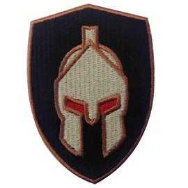 ZEGIN Spartan Battle Helmet Embroidered Badge Iron On Sew On Patch