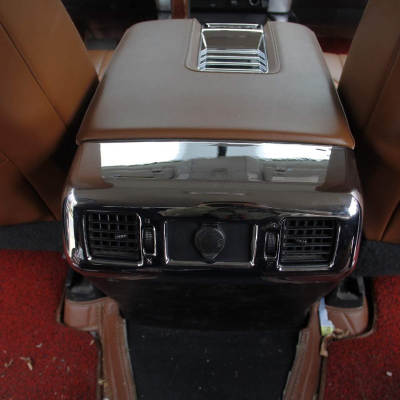 Chrome Inner Rear Central Armrest AC Vent Cover Trim for