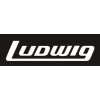 Ludwig 80s White Bass Drum Logo Vinyl Sticker 9" long. DIE CUT