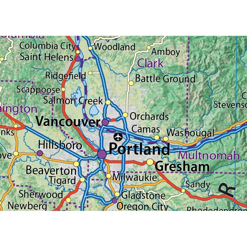 Washington State Map - 23.3 x 16.5 inches – Paper
