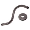 Westbrass 1/2" IPS x 8" S-Shaped Shower Arm and Flange,